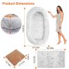 Human Size Dog Bed with Pillow Blanket 72.83x47.24x11.81in Bean Bag Bed Washable Removable Flurry Plush Cover Large Napping Human-Sized Bed For Adults